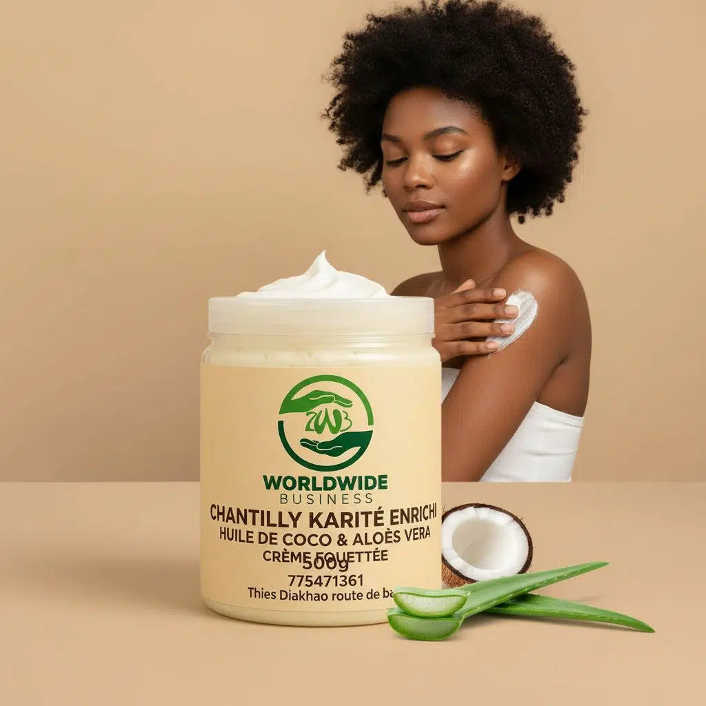 Chantilly Soin naturel corps et cheveux nourrissant au karité coco (500g)