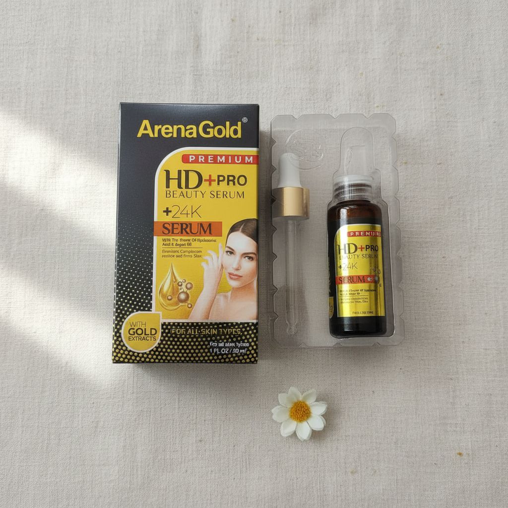 Sérum visage éclat or 24k et acide hyaluronique, anti-taches lumineux