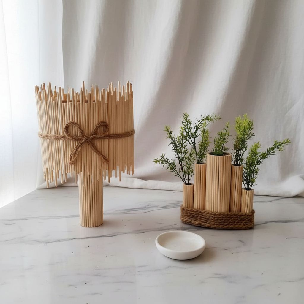 Décoration bambou naturel artisanale – Objet déco zen et écologique maison