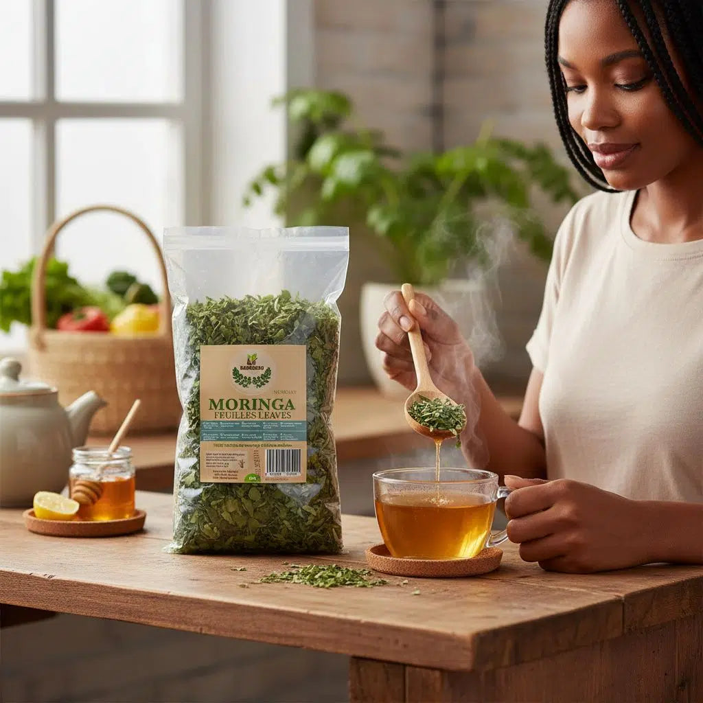 Feuille de moringa séchée bio du Sénégal 50g – Super-aliment naturel