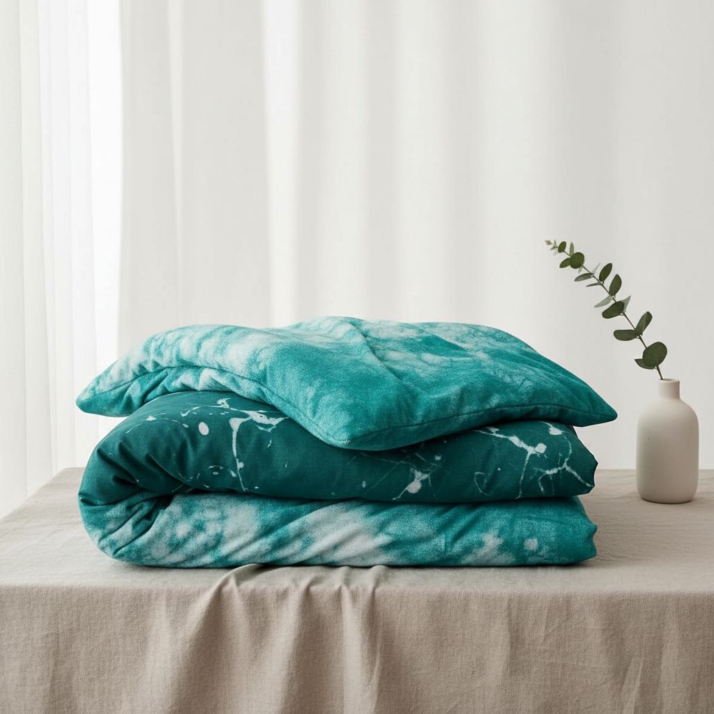 Linge de lit vert émeraude (260x240 cm)