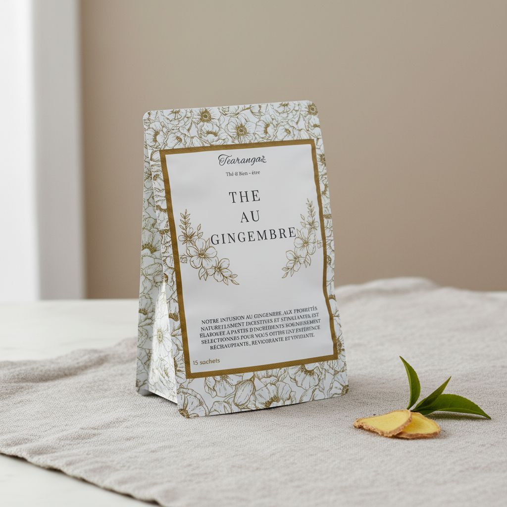 Thé au gingembre bio Tearanga – Infusion bien-être et digestion naturelle