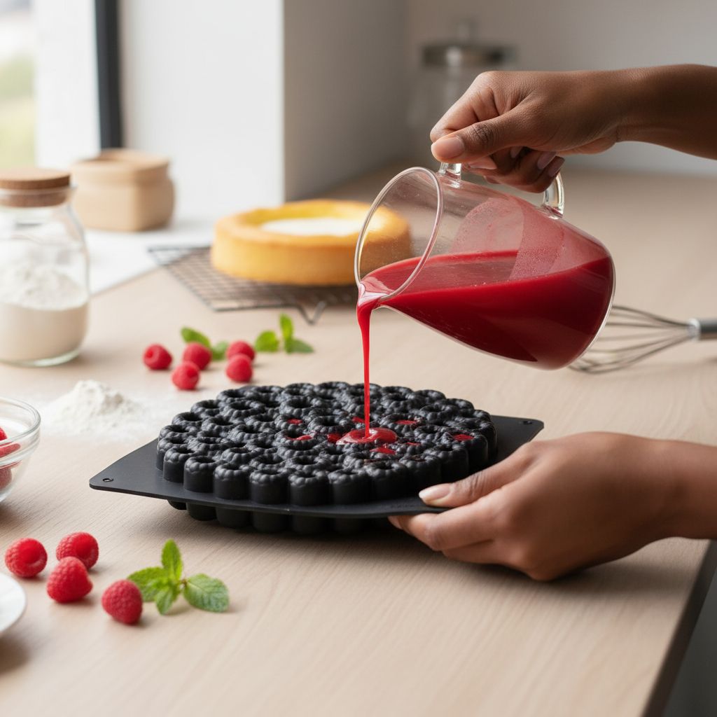 Moule à dessert en silicone framboise noir
