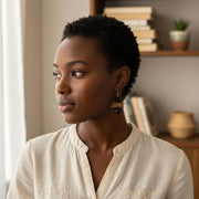 Boucles d’oreilles graines naturelles artisanales, chic et légères femme