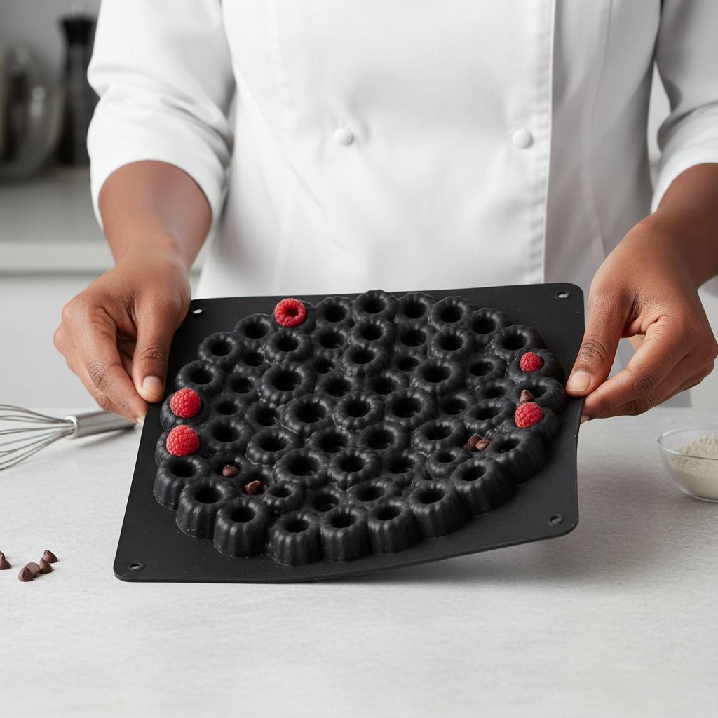 Moule à dessert en silicone framboise noir