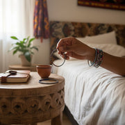 Bracelet touareg tissé multicolore artisanal femme