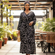 Tunique femme élégante fluide satinée col V rouge grande taille XL XXL