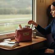Trousse Toilette Femme Jute Rose Brique - Élégance Éco-Responsable