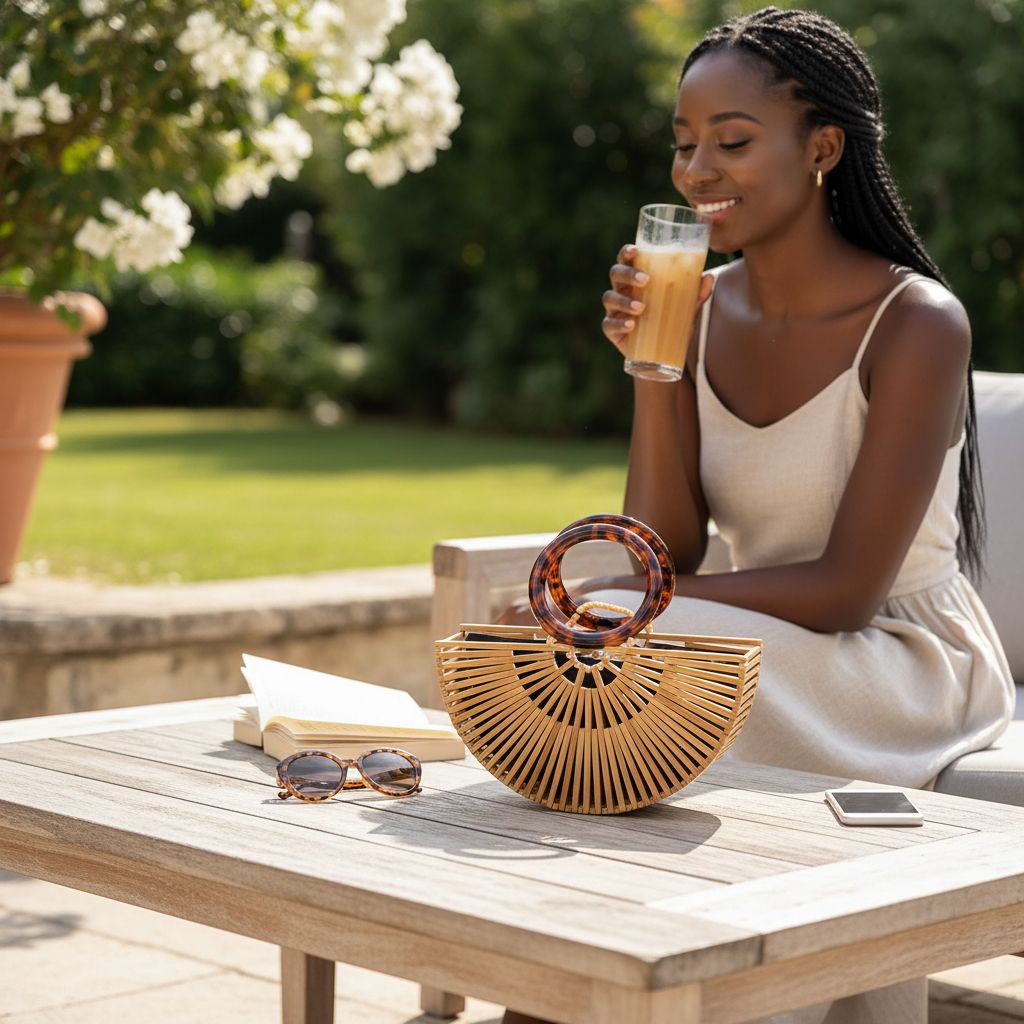 Sac à main en rotin femme bohème chic