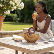 Sac à main en rotin femme bohème chic