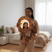 Miroir décoratif mural rond ethnique – Miroir artisanal bohème 30 cm