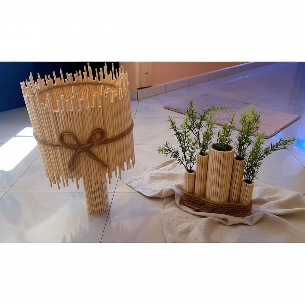 Décoration bambou naturel artisanale – Objet déco zen et écologique maison