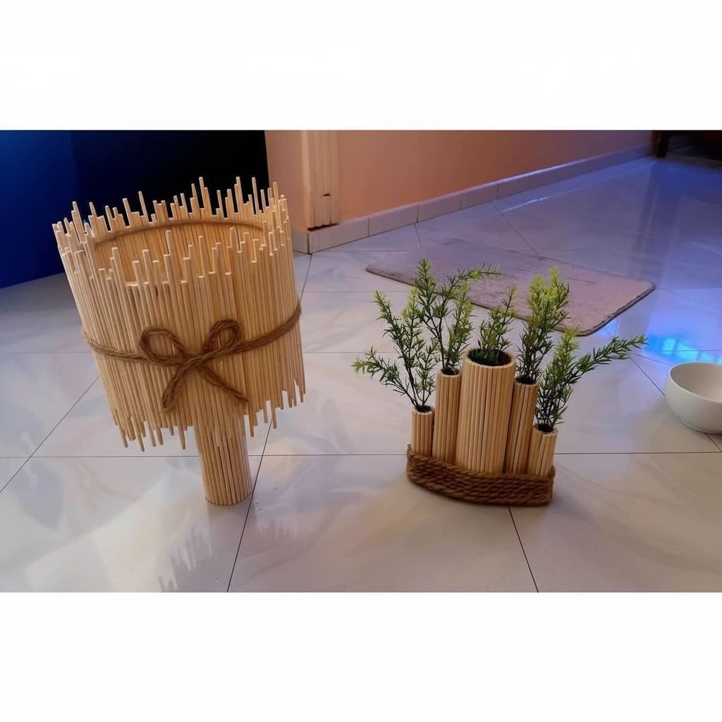 Décoration bambou naturel artisanale – Objet déco zen et écologique maison
