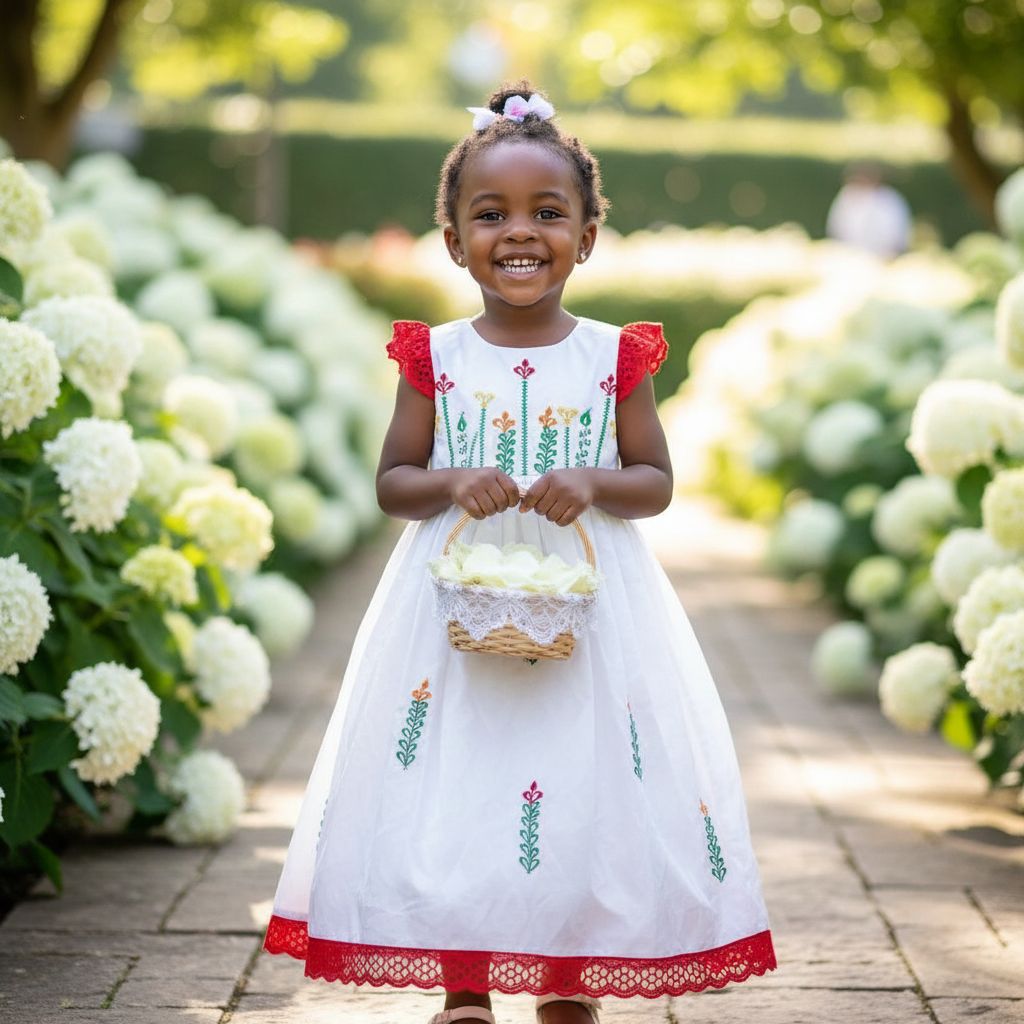 Robe cérémonie fille 3 ans blanche dentelle rouge