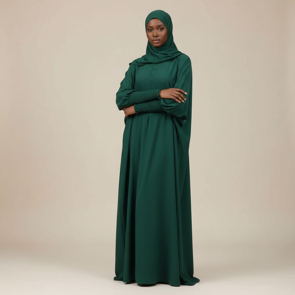 Robe femme élégante longue, manches longues, col montant, couleurs pastel