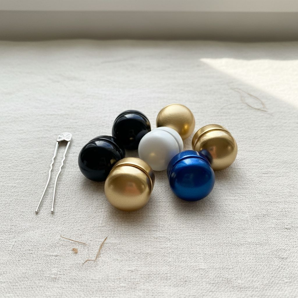 Bouton pression décoratif magnétique, accessoire cheveux et vêtement chic