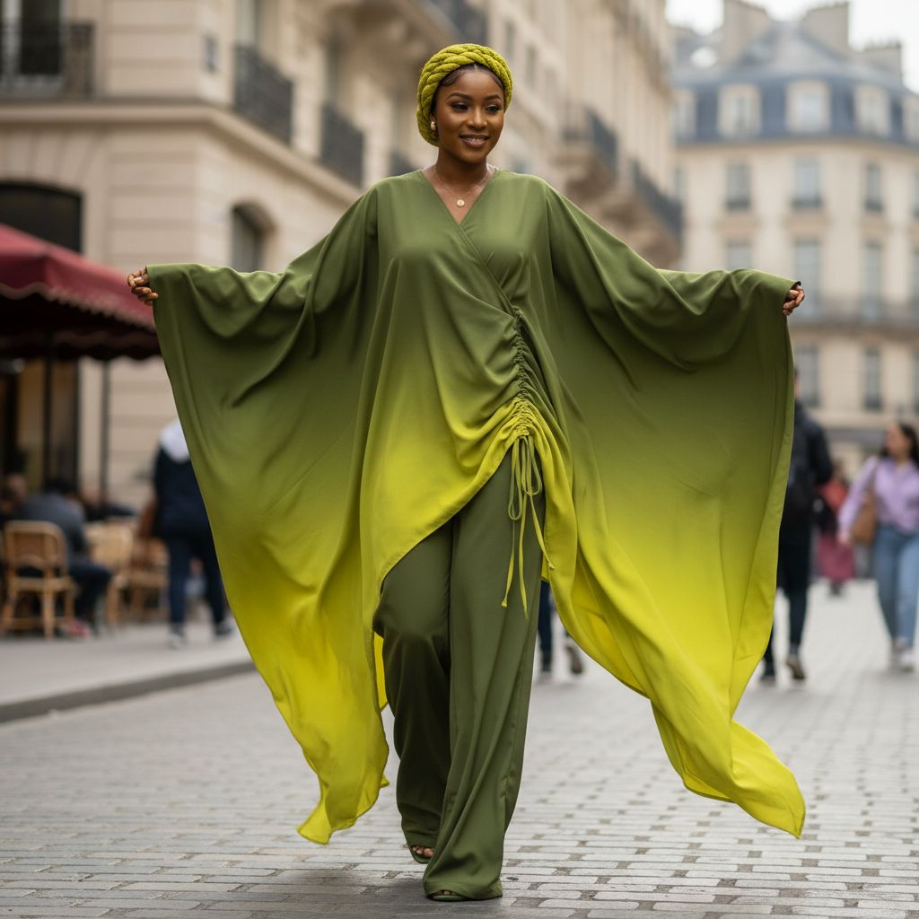 Ensemble pantalon femme élégant fluide satiné, tenue chic cérémonie rouge ou vert
