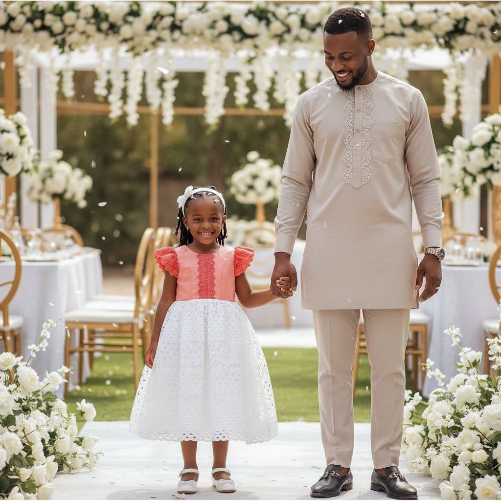 Robe cérémonie fille 3 ans blanche et saumon