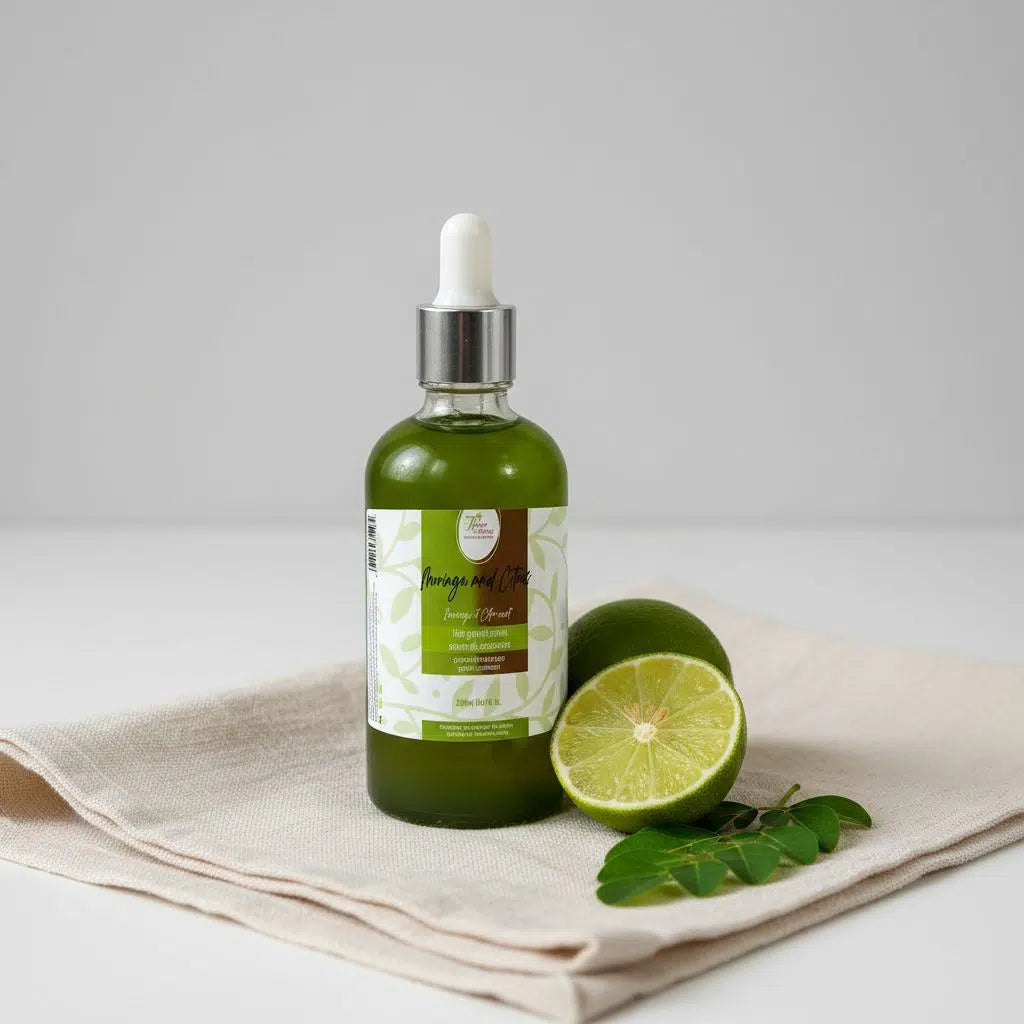 Sérum capillaire moringa et citron vert - Soin naturel croissance cheveux