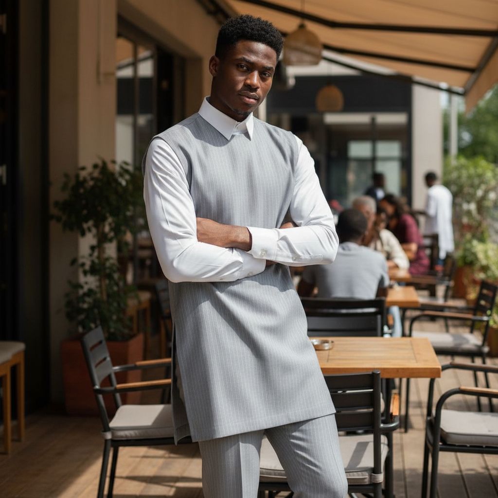 Ensemble homme élégant : costume 3 pièces gris clair chic et moderne