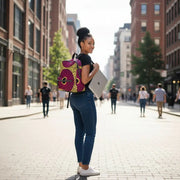 Sac à dos wax africain artisanal femme – Motif ethnique coloré, éco responsable
