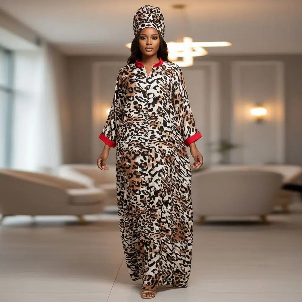 Tunique femme imprimé léopard ample XL XXL chic, élégante et moderne