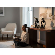 Paire de statue décorative en bronze noir