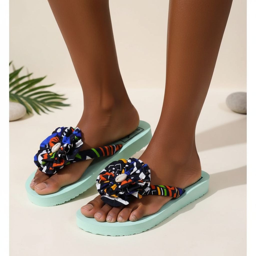 Sandales femme été bohèmes colorées et confortables (pointure 39)