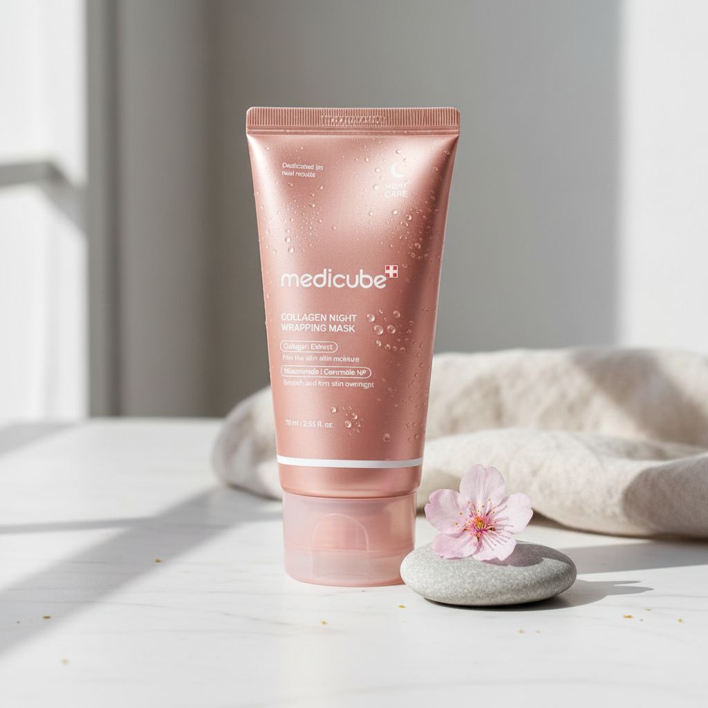 Masque de nuit collagène Medicube hydratant et raffermissant luxe visage