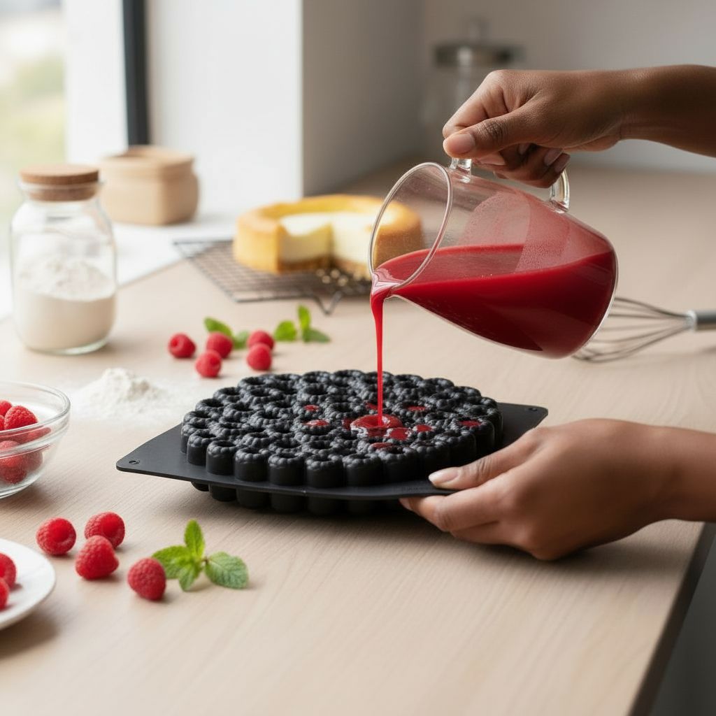 Moule à dessert en silicone framboise noir