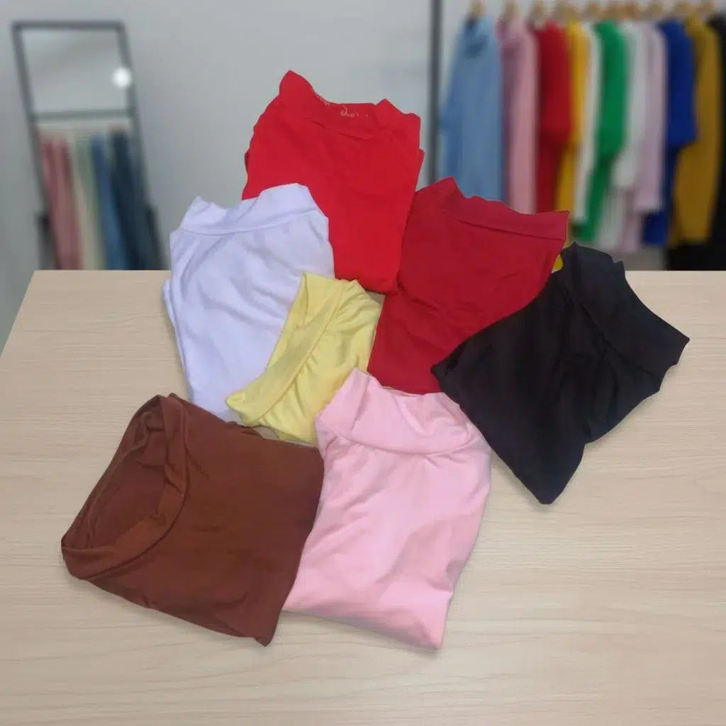 Body col roulé femme coton, manches longues, couleurs variées, toutes tailles