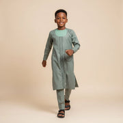 Tunique enfant garçon élégante, brodée, coton – cérémonie ou événement