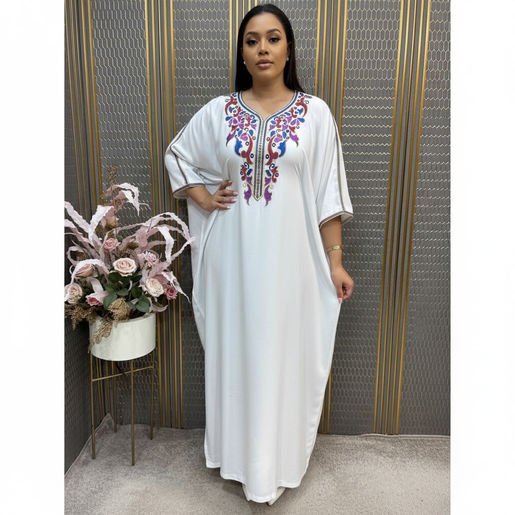 Tunique brodée femme bohème chic taille standard