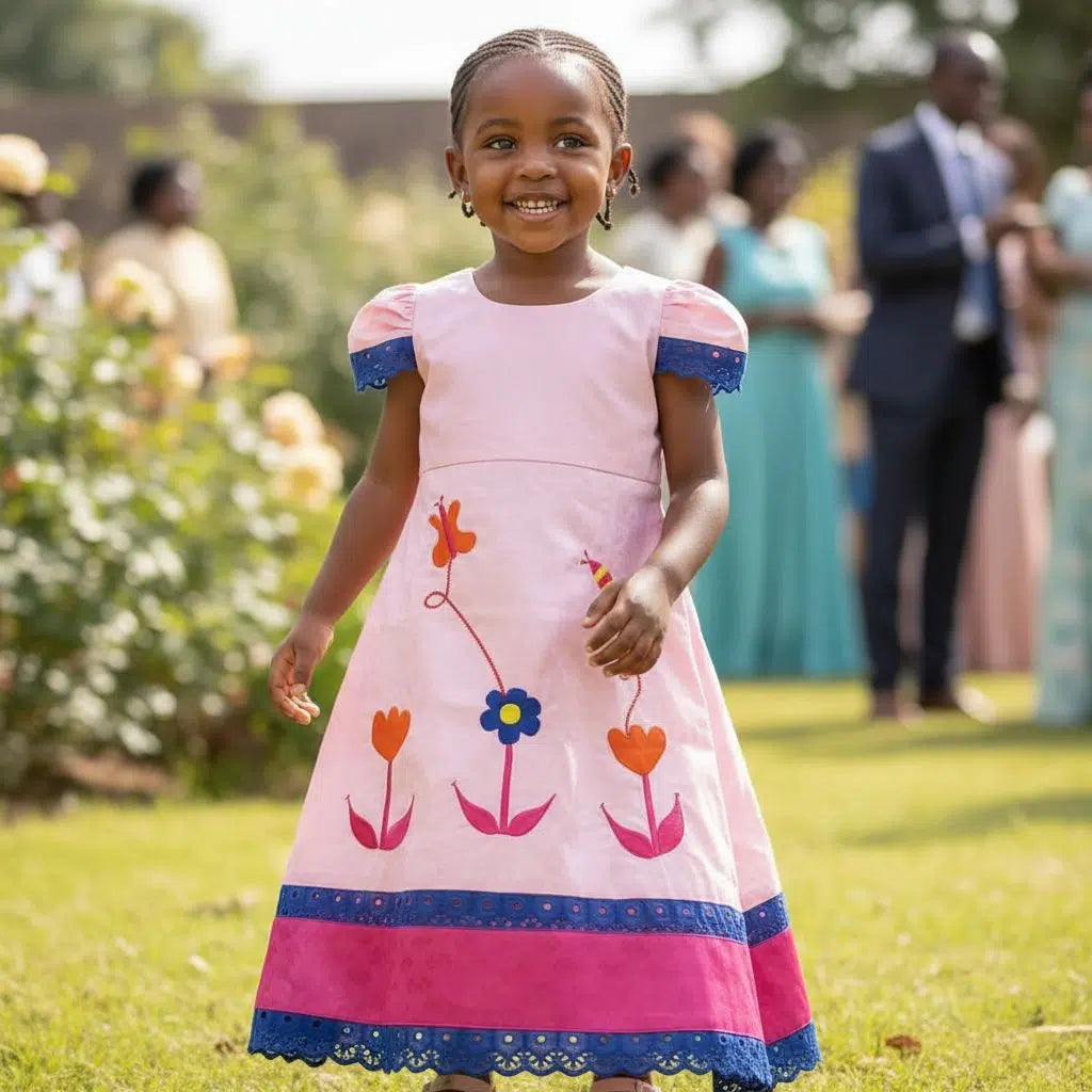 Robe cérémonie fille 3 ans rose pastel