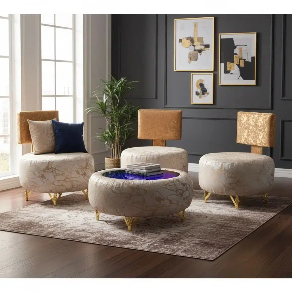 Banquette Pneus Recyclés Art Déco - Confort et Élégance