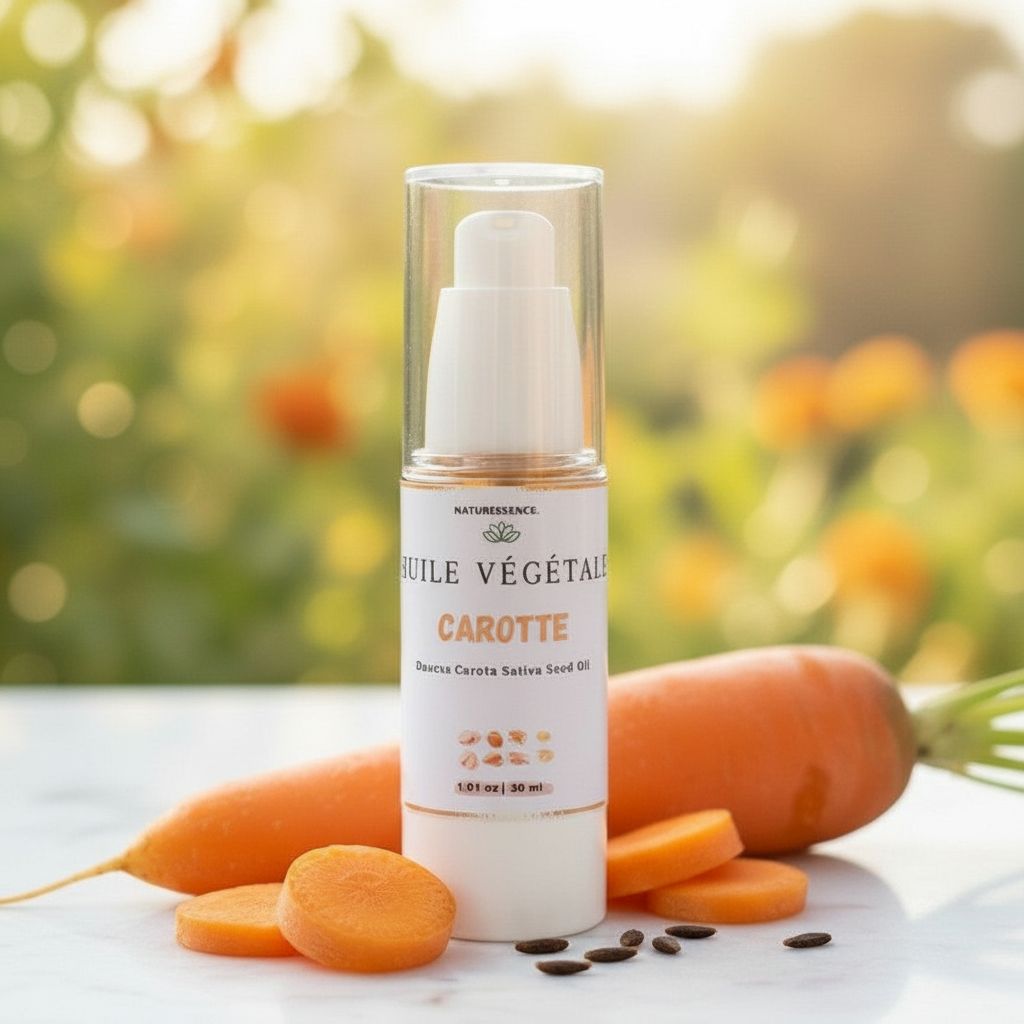 Huile de pépins de carotte – Soin visage anti-âge, éclat &amp; bronzage naturel