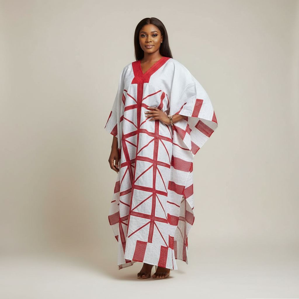 Boubou femme brodé geztner rose fushia, robe africaine élégante cérémonie