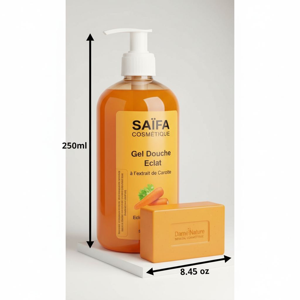 Cosmétique naturel Sénégal – Soins visage carotte curcuma Dame Nature