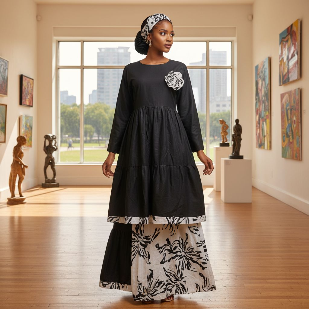 Ensemble 3 pièces femme noir chic : jupe, tunique et veste élégantes