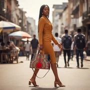 Sac à main wax africain femme – Grand sac ethnique chic motifs rouges et noirs