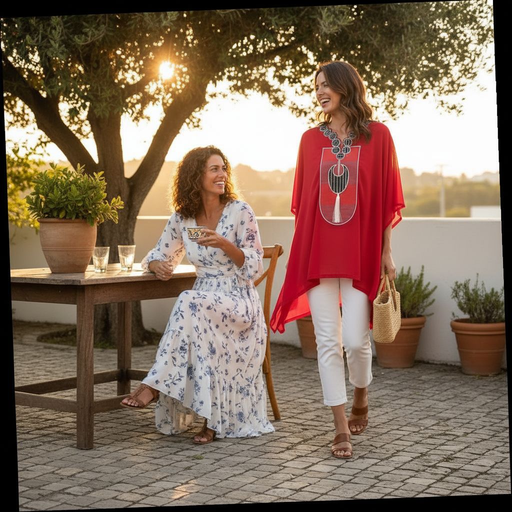 Tunique femme bohème patchwork chic rouge – Haut pagne fait main artisanal