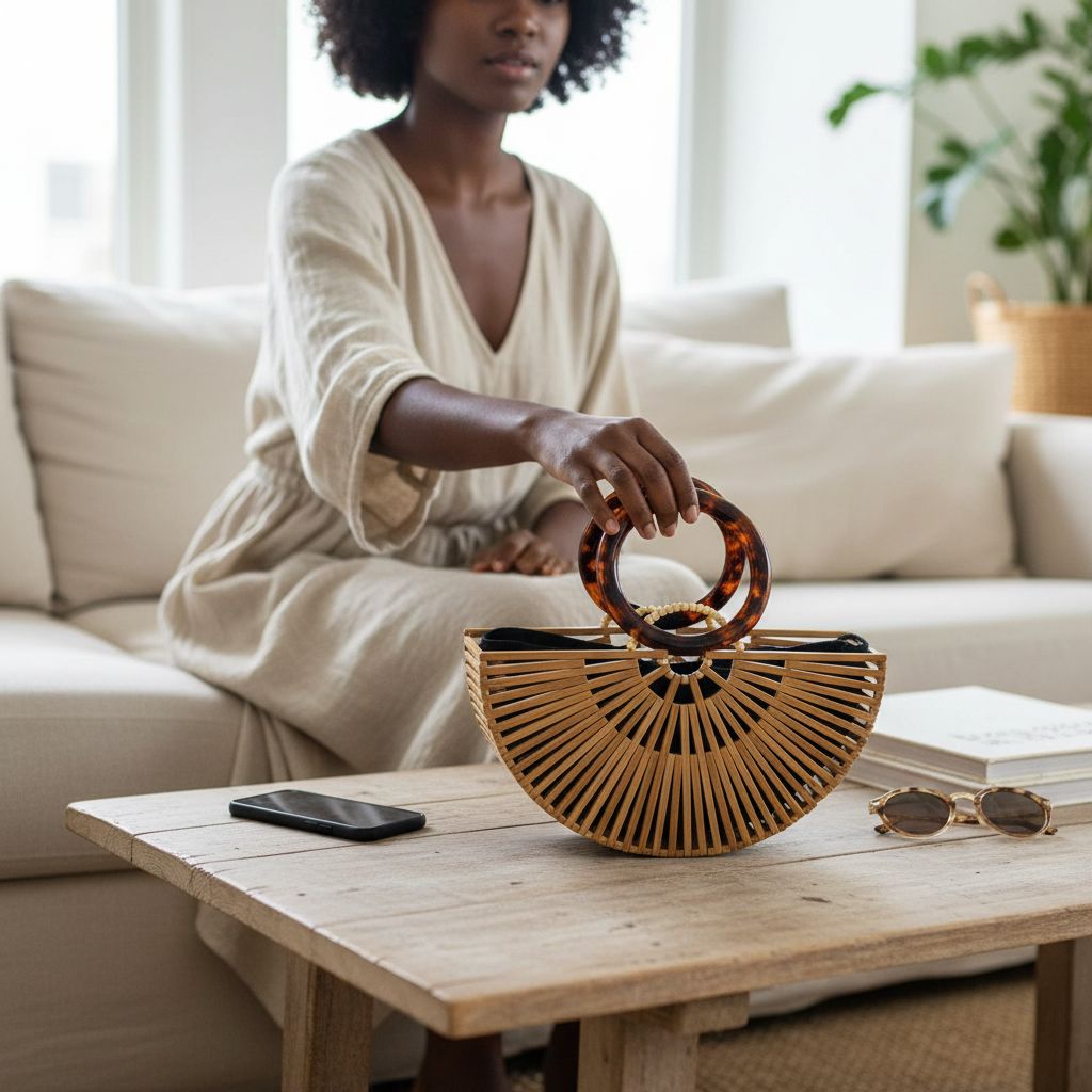 Sac à main en rotin femme bohème chic