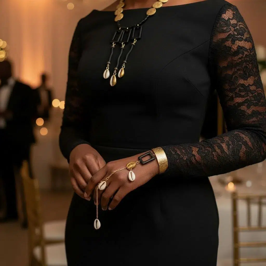 Collier femme cauris doré – Bijou artisanal élégant