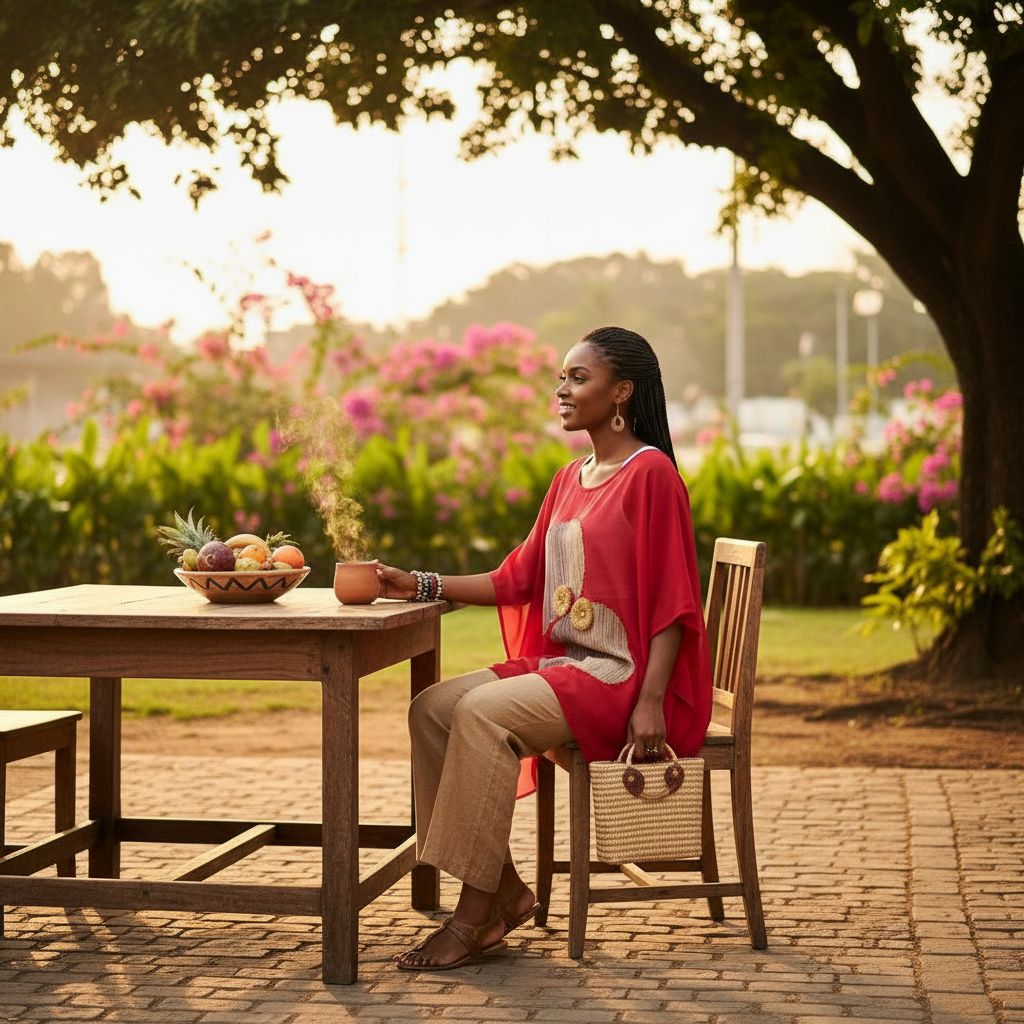 Haut femme bohème chic rouge fait main, tunique pagne tissé élégante