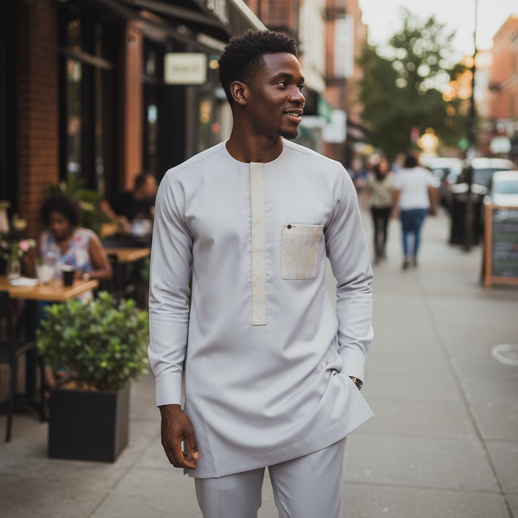 Chemise homme élégante blanche dorée, coton brodé, style classique cérémonie