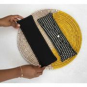 Serviette hygiénique lavable noire à pois – Protection intime écologique femme