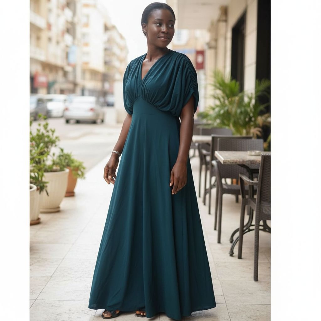 Robe longue élégante femme en lycra, chic et confortable, multi-tailles couleurs