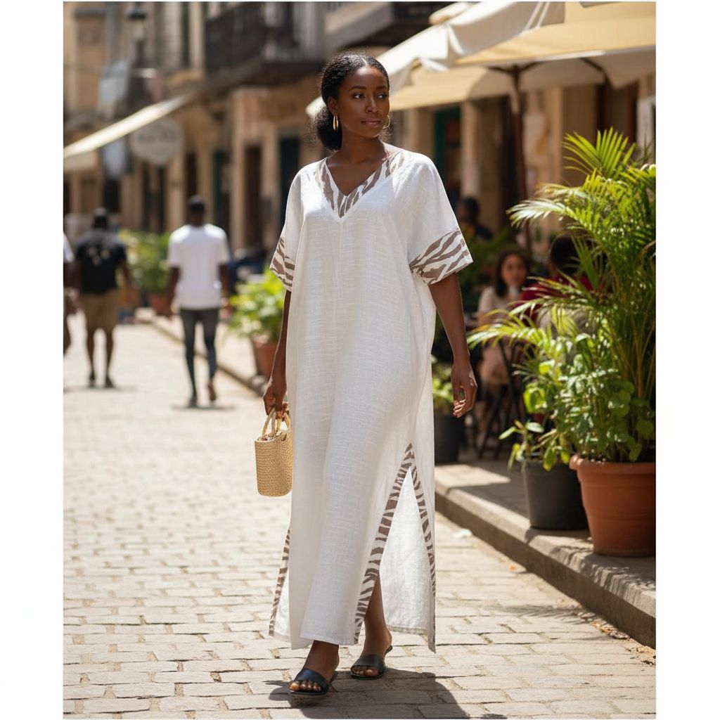 Tunique femme été ample en coton lin, robe longue bohème chic XL