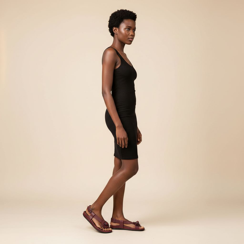 Chaussures à talon femme Padame cuir bordeaux, élégantes et confort été