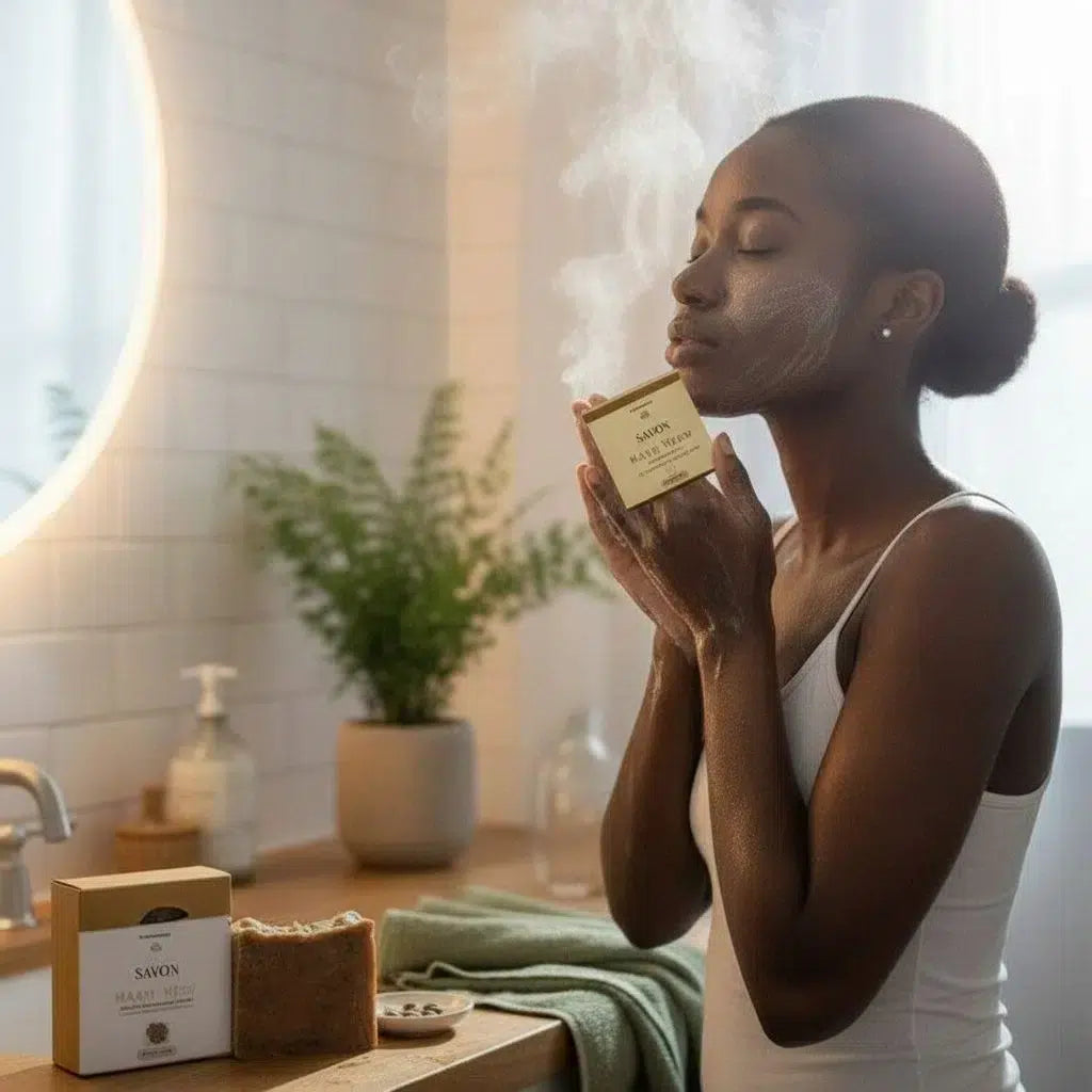 Savon visage anti-âge naturel Maam Neew au pommier Cayor – Peau mature douce